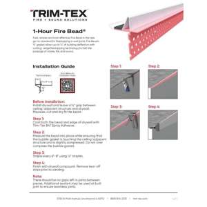 Preview of 1-Hour Fire Bead Installation Guide R2
